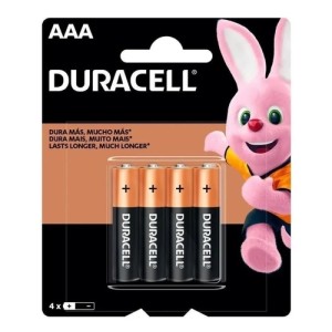 PILHA PALITO ALCALINA AAA COM 4 UNIDADES DURACELL