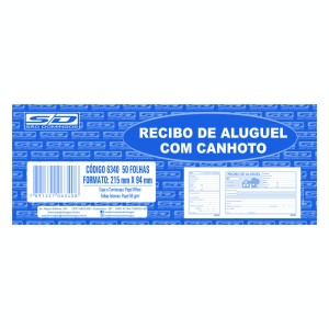 RECIBO DE ALUGUEL COM CANHOTO 50FLS SÃO DOMINGOS