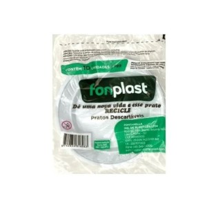 PRATO PLASTICO REDONDO RASO 15CM 10 UNIDADES ORLEPLAST
