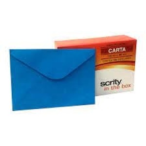 CAIXA DE ENVELOPE CARTA 114MMx162MM AZUL ROYAL COM 100 UNIDADES SCRITY