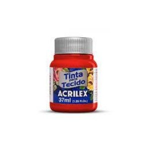 TINTA PARA TECIDO VERMELHO ESCARLATE 37ML ACRILEX