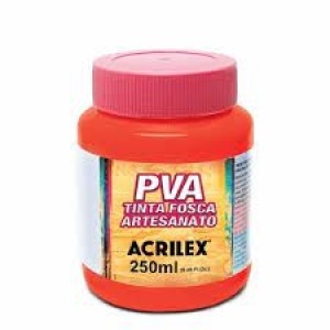 TINTA PLÁSTICA PVA 250ML 507 VERMELHO FOGO ACRILEX