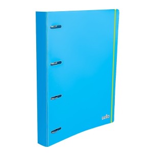 PASTA FICHÁRIO 4 ARGOLAS COM ELÁSTICO 5037 AZUL DELLO