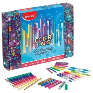 KIT DE PINTURA COLOR´PEPS GLITTERING 31 PEÇAS MAPED