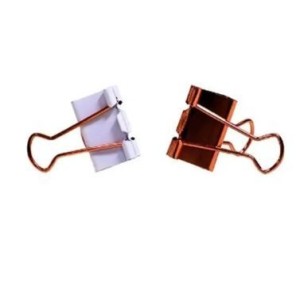 BINDER CLIPS 25MM BRANCO E ROSE C/06 UNIDADES BRW