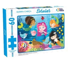 QUEBRA-CABEÇA 60 PEÇAS SEREIAS REF.791663 PAIS & FILHOS