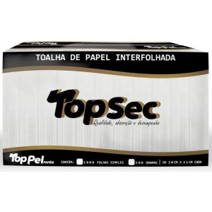 PAPEL TOALHA 20x21CM 1000FLS BRANCO 100% CELULOSE TOPPEL