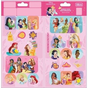 CARTELA DE ADESIVOS DECORADOS PRINCESAS TILIBRA
