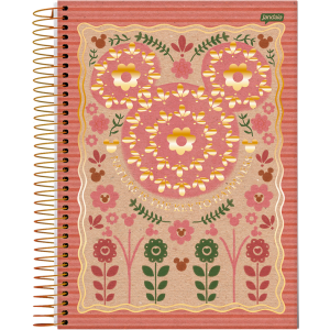 CADERNO 80FLS 1 MATÉRIA UNIVERSITÁRIO CAPA DURA ESPIRAL MICKEY/MINNIE KRAFT JANDAIA